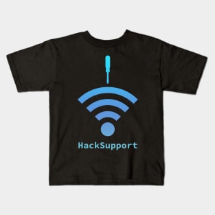 Copy of Hack-Support: A Cybersecurity Design (Blue) Kids T-Shirt
